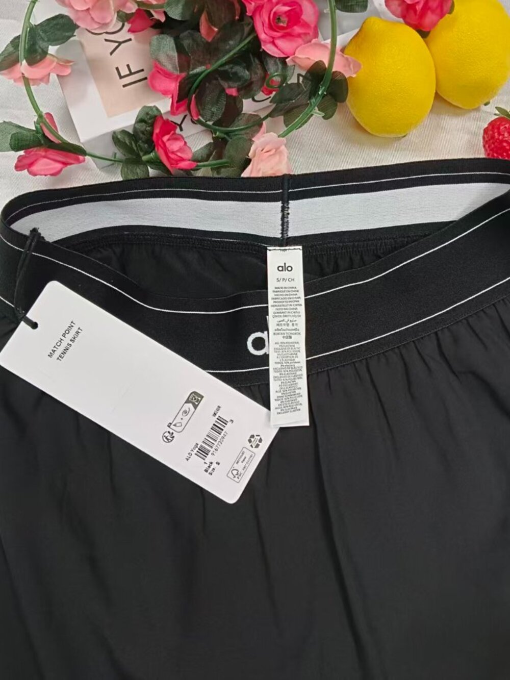 Black🍒🌺Alo Yoga Match Point Tennis Skirt Flirty,Court-to-Street,Versatile,NWT - Picture 3 of 8